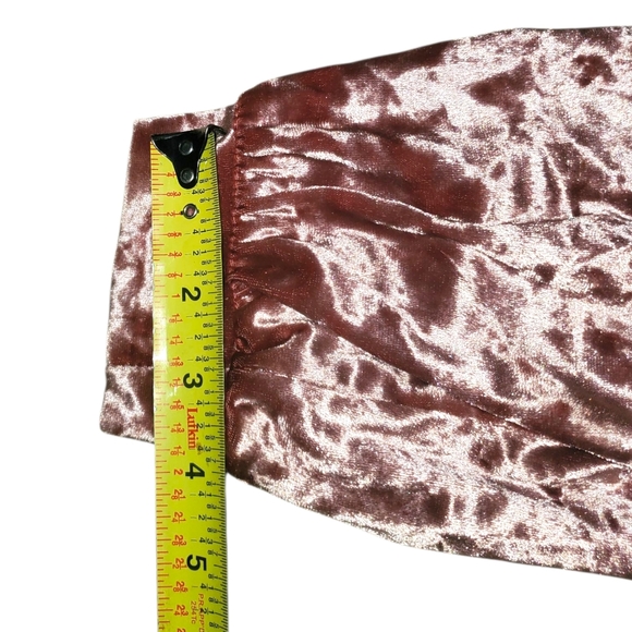 Topshop Rose Pink Crushed Velvet Top Size 2 - Picture 7 of 8